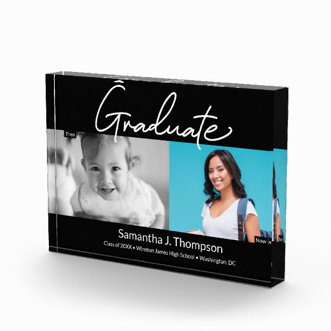 Foto de graduados de entonces y ahora de secundari (Derecha)