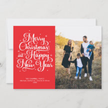 Foto de guión rojo de Navidad y Año Nuevo