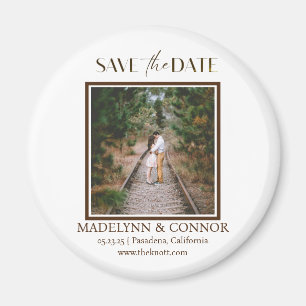 Foto de guión suave Guardar el imán de fecha