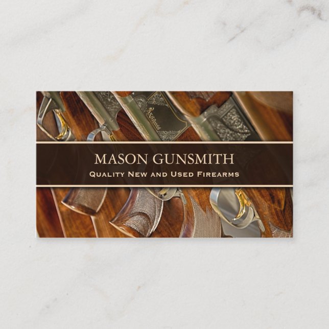 Foto de Guns - Gunsmith - tarjeta de visita (Anverso)