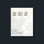 Foto de impresión de lienzo personalizado<br><div class="desc">Sube tu propio boda,  aniversario o foto familiar favorita a esta plantilla de impresión de lienzo. Se muestra con un toque romántico - la plantilla de texto opcional lee Amor por el lado inferior izquierdo.</div>