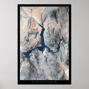 Foto de impresión del poster satelital Lake Mead