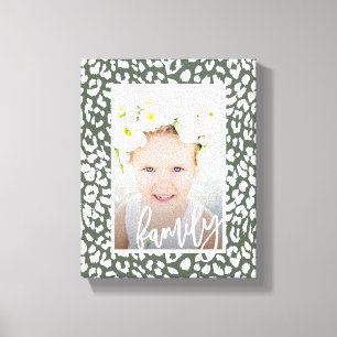 Foto de impresión Sage Green Leopard de guión fami