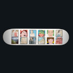 Foto de Instagram Mosaic Skateboard personalizada<br><div class="desc">Nuestros elementos de impresión digital hacen ideas de regalo maravillosas o pueden ayudarle a salvarlos una vez en la vida por la eternidad. Simplemente haga clic en las imágenes de marcador de posición y sustitúyalas por tu propio Instagram, fotos móviles, fotos panorámicas digitales desde tu teléfono de cámara o fotos...</div>