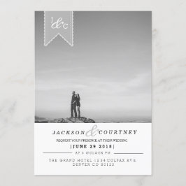 Foto de invitación a la boda urbana moderna