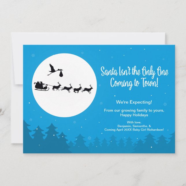 Foto de Invitación de embarazo de navidades en la  (Anverso)