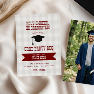 Foto de Invitación de Fiesta de Graduación BBQ en 