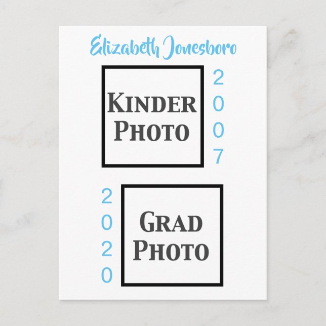 Foto de Invitación de graduación clásica de entonc (Anverso)