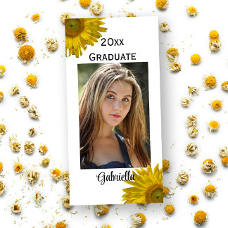 Foto de Invitación de graduación de girasol amaril