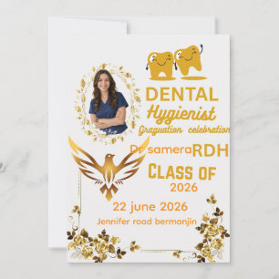 Foto de Invitación de Graduación de Higienista Den