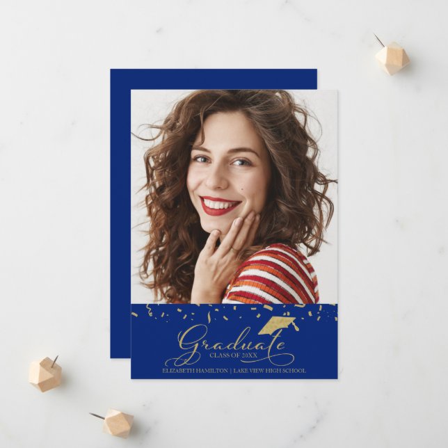 Foto de Invitación de graduación de secundaria (Anverso/Reverso In Situ)