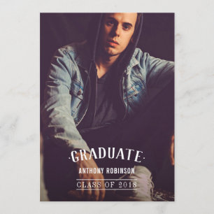 Foto de Invitación de graduación masculina
