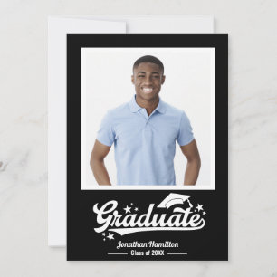 Foto de Invitación de graduación negra