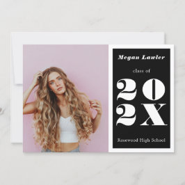 Foto de Invitación de graduados de moda en blanco 