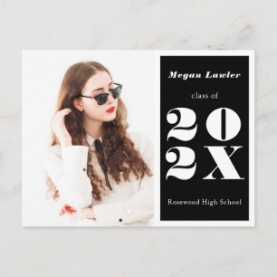 Foto de Invitación de graduados de moda - Negro