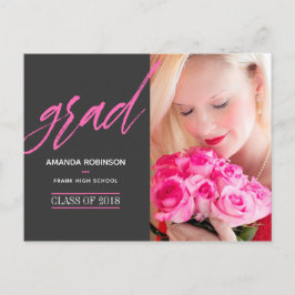 Foto de Invitación de graduados en rosa caliente