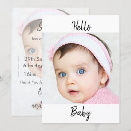 Foto de Invitación del bebé x2 Moda moderna