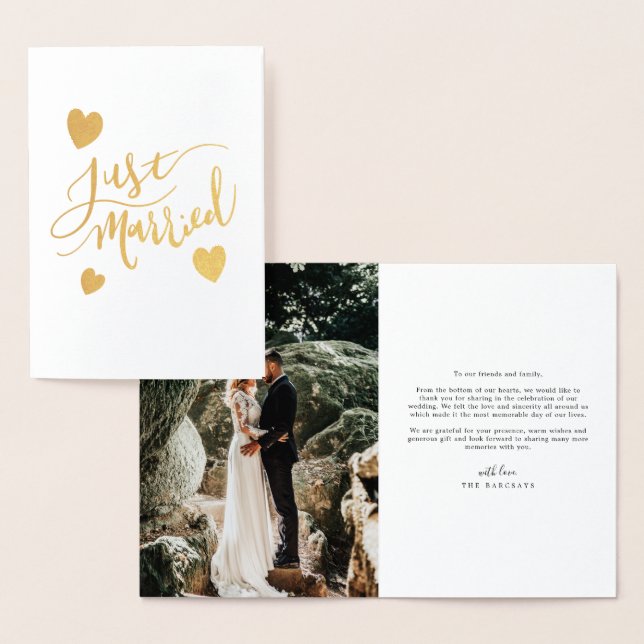 Foto de Invitación del Boda de tipografía casada (Demostración)