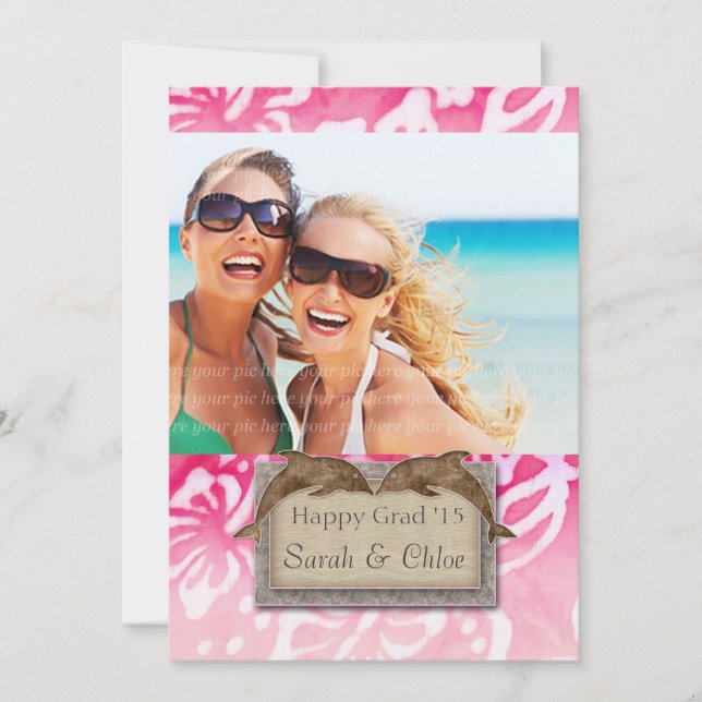 Foto de Invitación del Fiesta Dolphin Beach Grad L (Anverso)