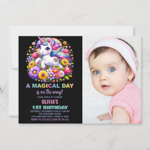 Foto de invitaciones a cumpleaños de Unicornio con