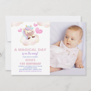 Foto de invitaciones a cumpleaños de Unicornio por