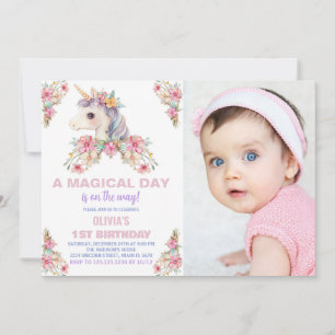 Foto de invitaciones a cumpleaños de Unicornio por