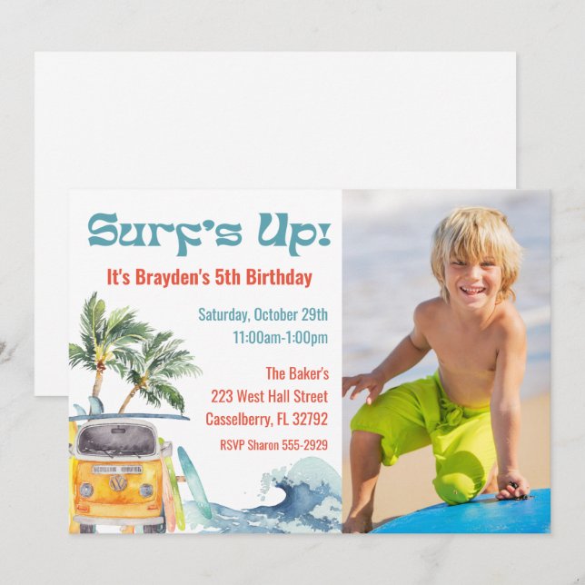 Foto de invitaciones a la fiesta de cumpleaños de  (Anverso / Reverso)