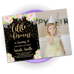 Foto de invitaciones de cumpleaños de princesa neg