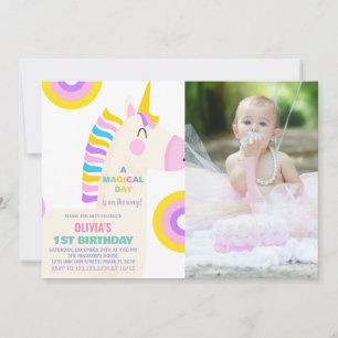 Foto de invitaciones de cumpleaños de Rainbow Unic