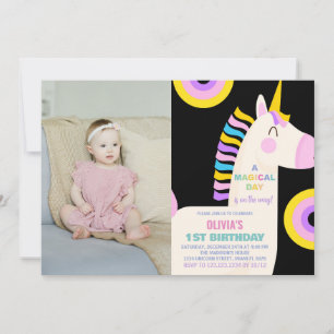 Foto de invitaciones de cumpleaños de Rainbow Unic