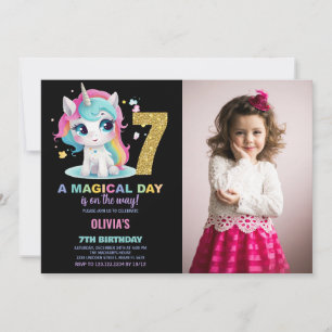 Foto de invitaciones de cumpleaños de Unicornio