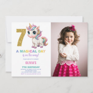 Foto de invitaciones de cumpleaños de Unicornio