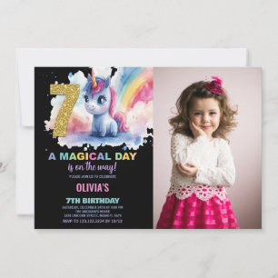 Foto de invitaciones de cumpleaños de Unicornio
