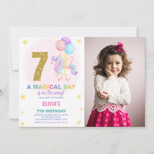 Foto de invitaciones de cumpleaños de Unicornio