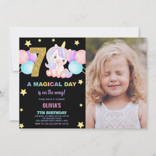Foto de invitaciones de cumpleaños de Unicornio