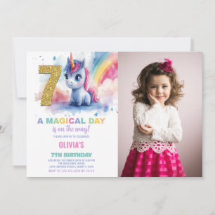 Foto de invitaciones de cumpleaños de Unicornio