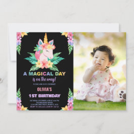 Foto de invitaciones de cumpleaños de Unicornio co