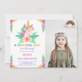 Foto de invitaciones de cumpleaños de Unicornio co