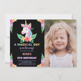 Foto de invitaciones de cumpleaños de Unicornio co