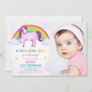 Foto de invitaciones de cumpleaños de Unicornio en