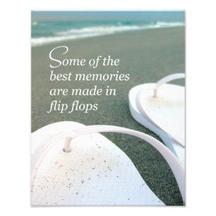 Foto de la cita de la playa de los flips-flopes