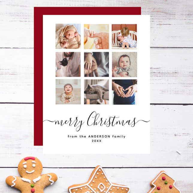 Foto de la familia collage moderna Feliz Navidad (Subido por el creador)