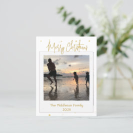 Foto de la familia navidades con tarjeta postal Go