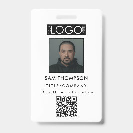 Foto de la identificación del empleado Tarjeta de