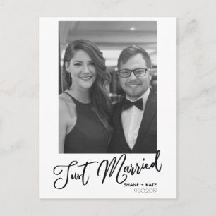 Foto de la Invitación de Bodas modernos casados