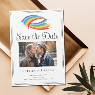 Foto de la pareja arcoiris Guardar la tarjeta de i