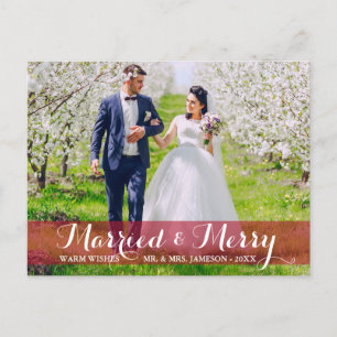 Foto de la pareja de casados y merry postales de l