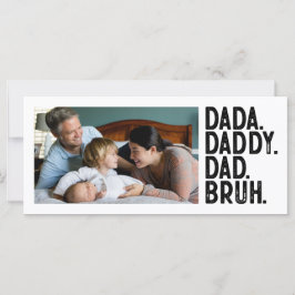 FOTO DE LA personalizado DADA DADDY DAD BRUH Tarje