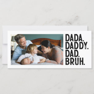 FOTO DE LA personalizado DADA DADDY DAD BRUH Tarje