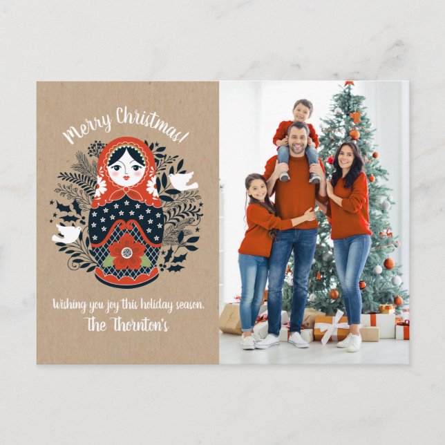 Foto de la postal de los Navidades de muñecas nida (Anverso)
